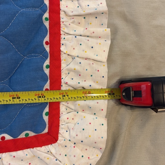 Vintage Baby Children’s Blanket Carousel Horse Handmade crib size heart balloons - Picture 6 of 7